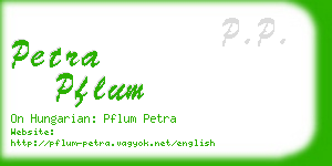 petra pflum business card